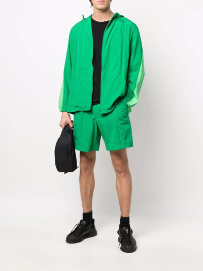 Shop Y-3 Side-zip Track Shorts In Green