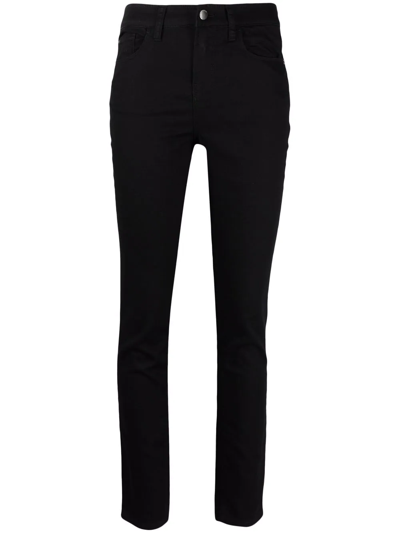 Shop Emporio Armani Mid-rise Skinny Jeans In Black