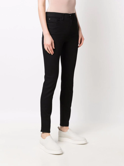 Shop Emporio Armani Mid-rise Skinny Jeans In Black