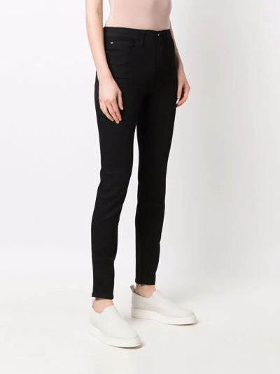 Emporio Armani Low-rise Skinny Jeans In Black
