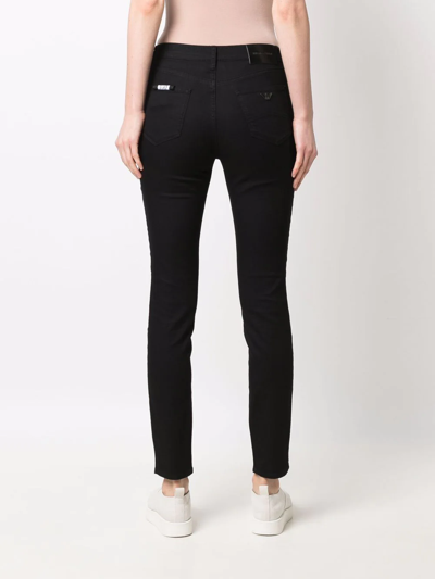 Emporio Armani Low-rise Skinny Jeans In Black