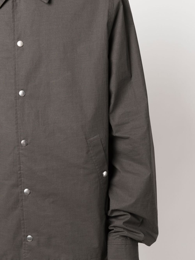 Shop Rick Owens Drkshdw Cotton Shirt Jacket In Grey