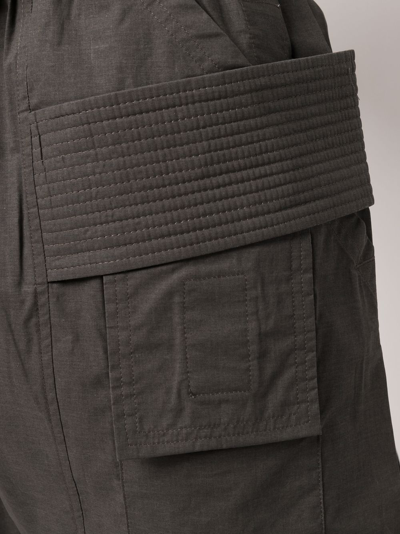 Shop Rick Owens Drkshdw Cropped Cargo Trousers In Grey