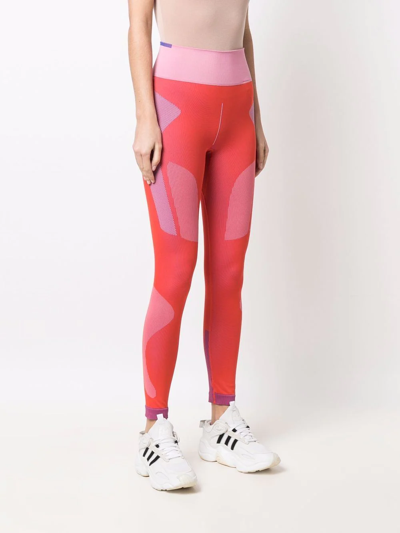 Shop Adidas By Stella Mccartney Truestrength Yoga Knit Leggings In Orange