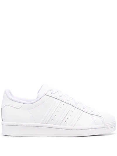 Shop Adidas Originals Leather Stan Smith Sneakers In White