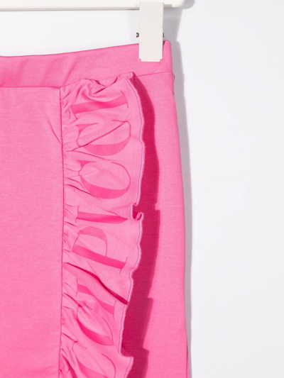 Shop Emilio Pucci Junior Ruffle-trimmed Mini Skirt In Pink