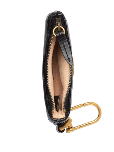 Shop Gucci Gg Marmont Neck Strap Pouch In Black