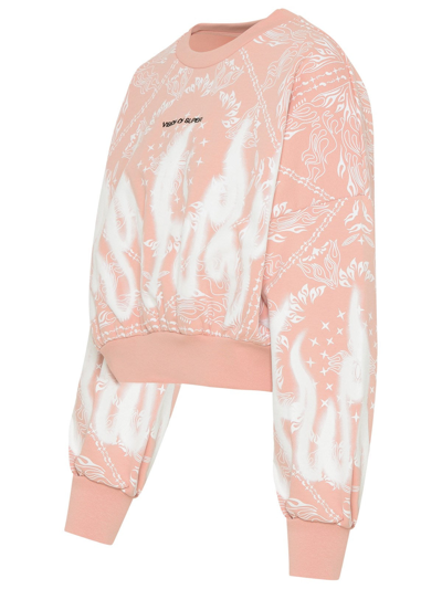 Shop Vision Of Super Pink Cotton Bandana Sweatshirt