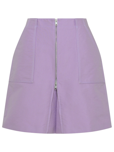 Shop Ambush Lavender Linen Blend Worker Shorts In Violet