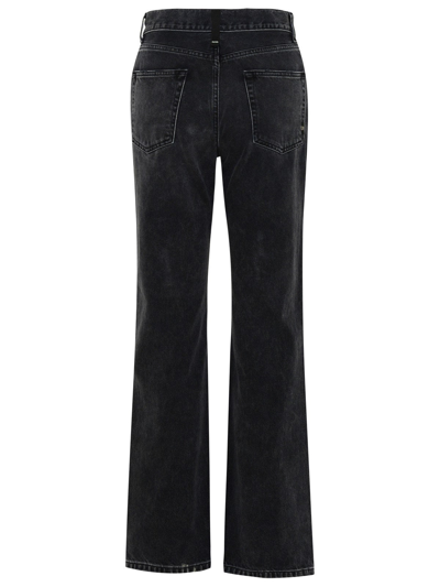 Shop Amish Grey Cotton Kendall Jeans In Black