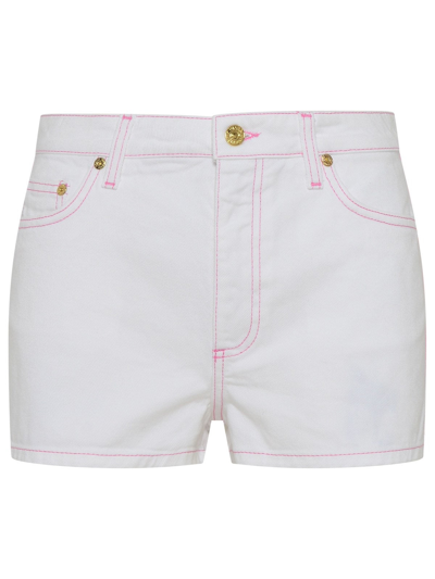 Shop Chiara Ferragni White Cotton Logomania Shorts