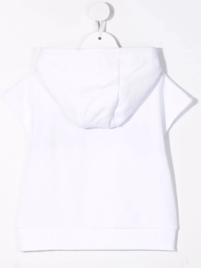 Shop Michael Kors Logo-print Short-sleeve Hoodie In White