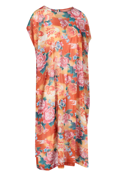 Shop Junya Watanabe Floral Print Maxi Dress
