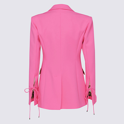 Blumarine Peak-lapels Lace-up Blazer In Pink
