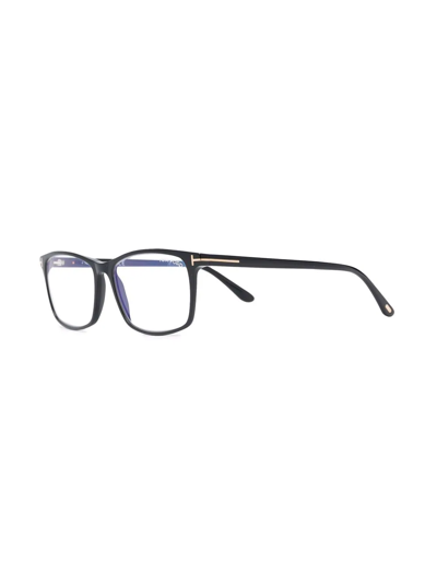 Tom Ford Block Rectangular Glasses In Black