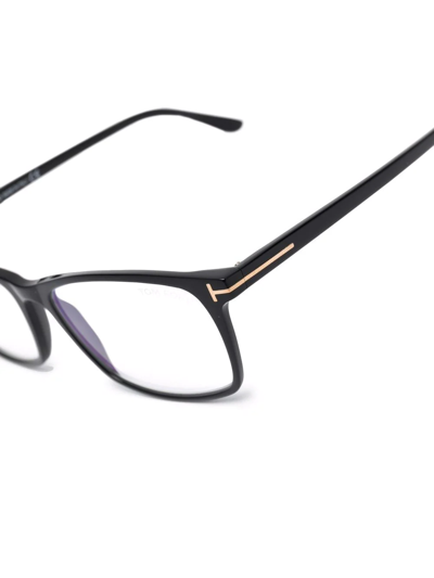 Tom Ford Block Rectangular Glasses In Black