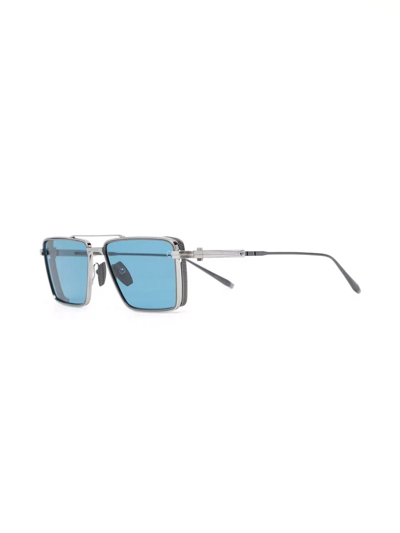 Akoni Sprint-a Square-frame Sunglasses In Silver