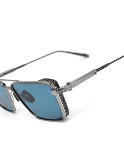 Akoni Sprint-a Square-frame Sunglasses In Silver