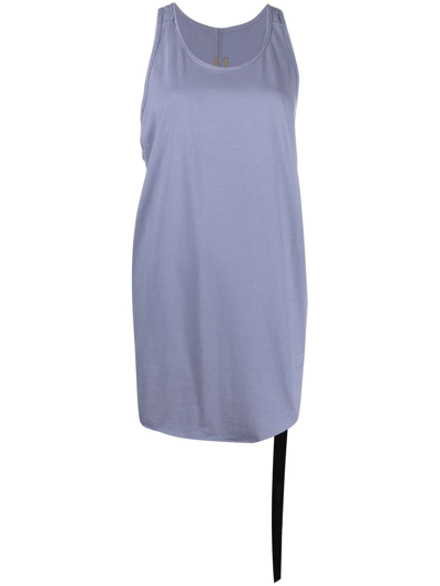 Rick Owens Scoop-neck Cotton Tank In Blau