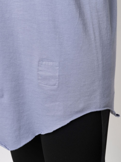 Rick Owens Scoop-neck Cotton Tank In Blau
