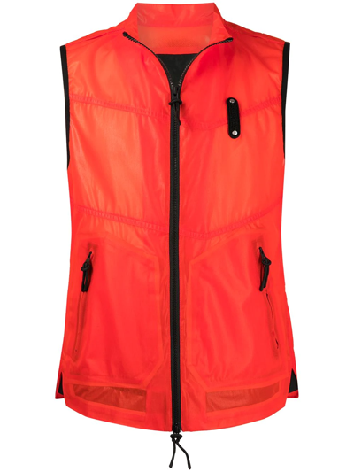 Shop A-cold-wall* Trellick Two-way Zip Gilet In Orange