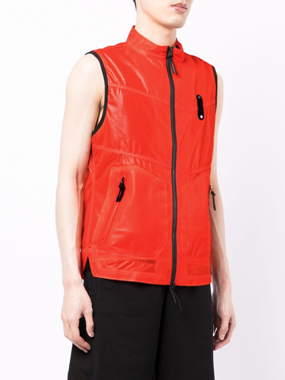 Shop A-cold-wall* Trellick Two-way Zip Gilet In Orange