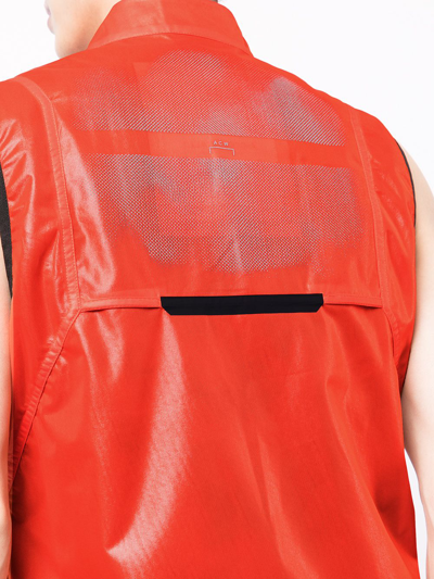 Shop A-cold-wall* Trellick Two-way Zip Gilet In Orange