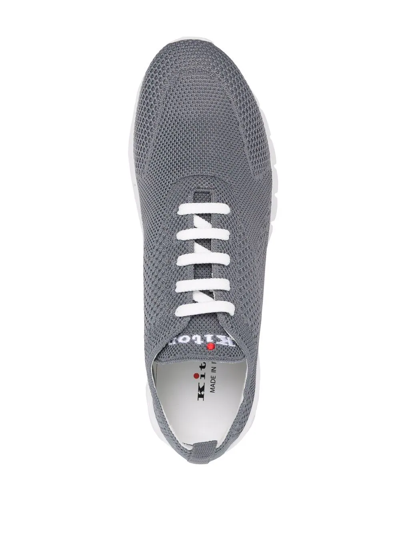 Shop Kiton Low-top Mesh Sneakers In Grau