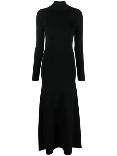 Shop Victoria Beckham Fit-and-flare Maxi Dress In Schwarz