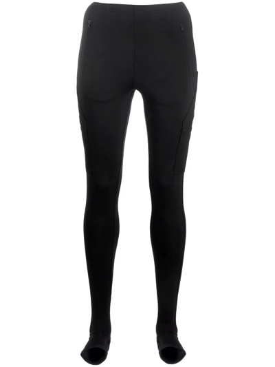 Wardrobe.nyc + Carhartt Wip Grain De Poudre-paneled Stretch Leggings In Schwarz