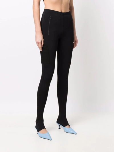 Wardrobe.nyc + Carhartt Wip Grain De Poudre-paneled Stretch Leggings In Schwarz