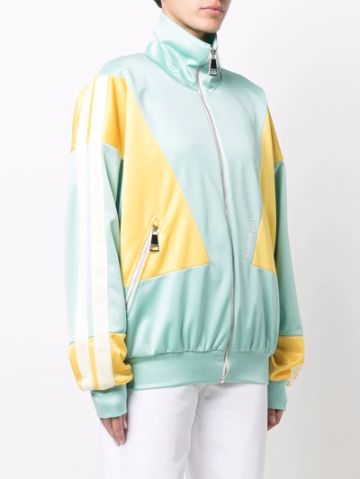 Khrisjoy Panelled Zip-up Track Jacket In Grün