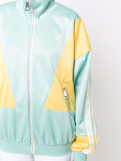 Khrisjoy Panelled Zip-up Track Jacket In Grün