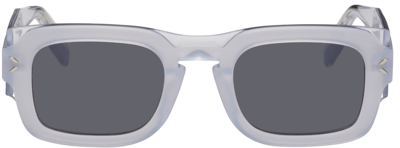 Shop Mcq By Alexander Mcqueen White Rectangular Sunglasses In 001 White