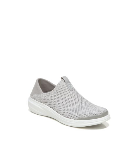 Shop Bzees Clever Washable Slip-ons Women's Shoes In Silver Fabric