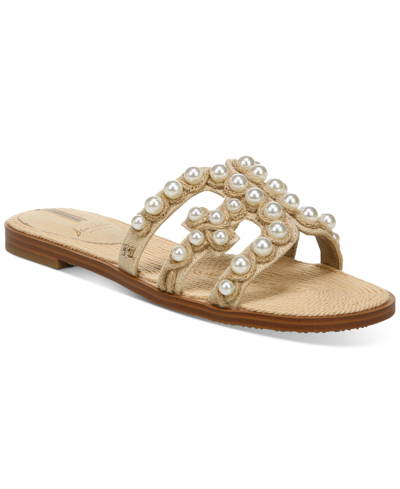 Shop Sam Edelman Women's Bay Slip-on Flat Sandals Women's Shoes In Summer Sand Pearl