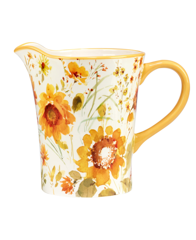 Shop Certified International Sunflowers Forever Pitcher In Yellow