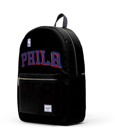 Shop Herschel Supply Co. Black Philadelphia 76ers Satin Settlement Backpack