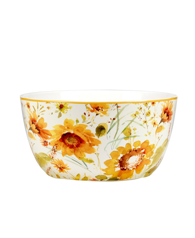 Shop Certified International Sunflowers Forever Deep Bowl In Yellow