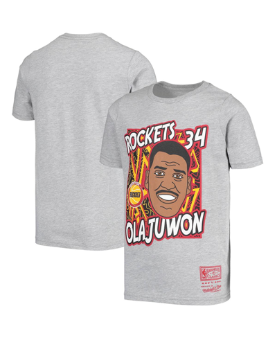 Mitchell & Ness Youth  Hakeem Olajuwon Gray Houston Rockets Hardwood Classics King Of The Court Playe In Gray