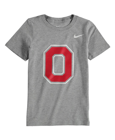Nike Preschool Boys And Girls  Charcoal Ohio State Buckeyes Logo T-shirt In Charcoal