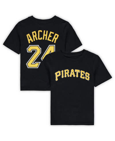 Shop Outerstuff Preschool Boys And Girls Chris Archer Black Pittsburgh Pirates Name And Number T-shirt