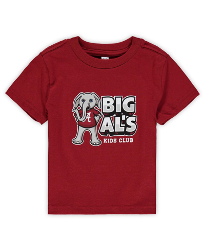 Two Feet Ahead Toddler Boys And Girls Crimson Alabama Crimson Tide Big Al's Kids Club Big Logo T-shirt In Crimson