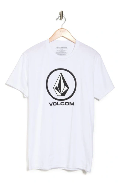 Shop Volcom Crisp Stone Logo T-shirt In White