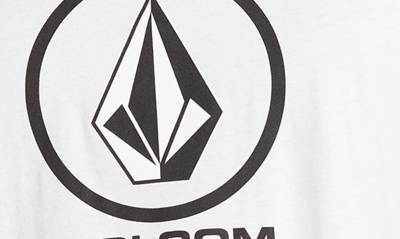 Shop Volcom Crisp Stone Logo T-shirt In White