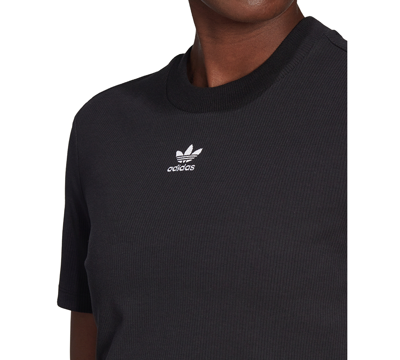 Shop Adidas Originals Adidas Women's Cotton Logo T-shirt In Black
