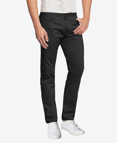 Galaxy By Harvic Men's 5-pocket Ultra-stretch Skinny Fit Chino Pants In Black