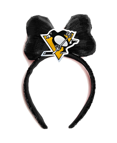 Shop Cuce Women's  Black Pittsburgh Penguins Logo Headband