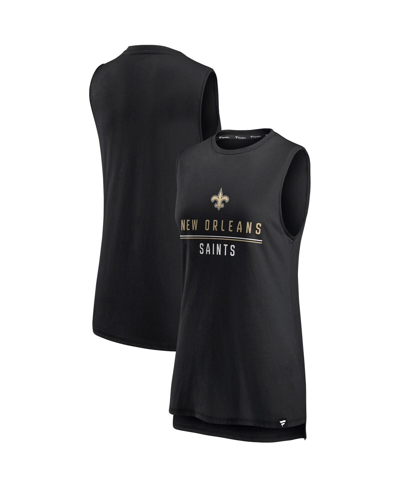 Fanatics Branded Black New Orleans Saints True Contender Tank Top In Black