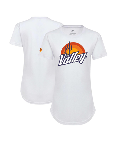 Sportiqe Women's  White Phoenix Suns 2021/22 City Edition Phoebe T-shirt In White